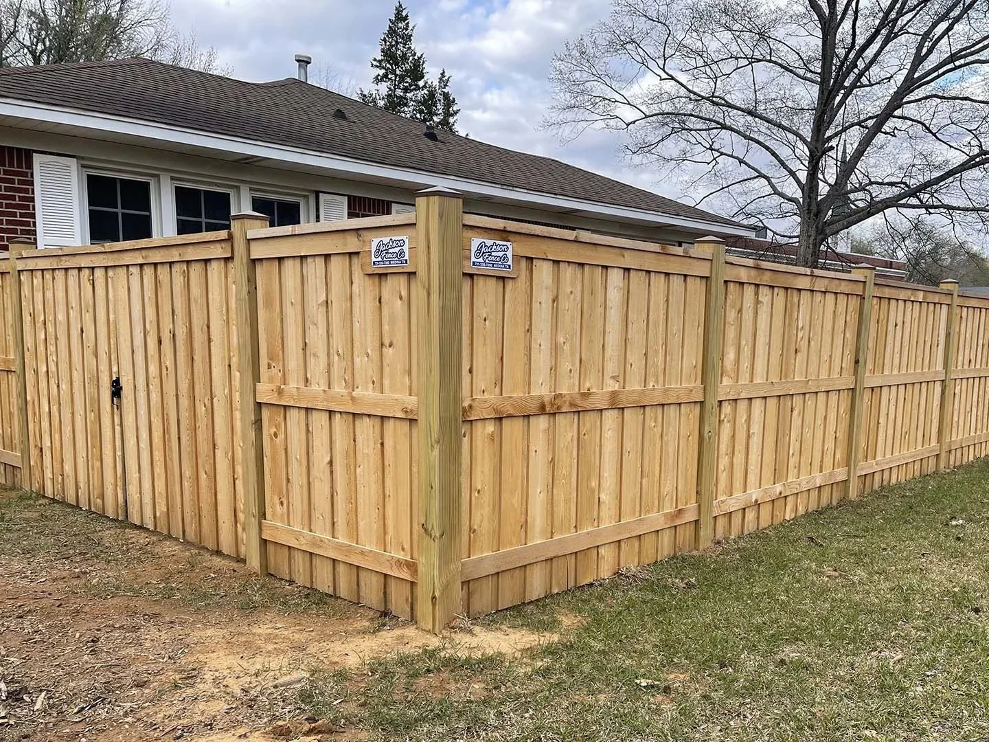 Fence installed by Jackson Fence Company
